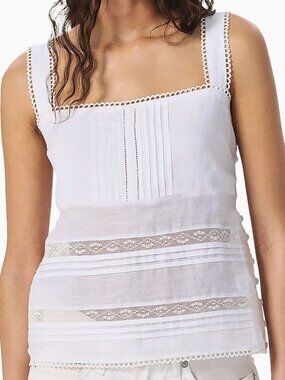 NWT rag & bone Viviana Eyelet Lace Tank Size S White